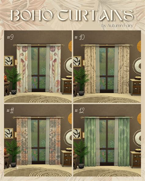 Autumn Fairy Ts4 Boho Curtains 🍂