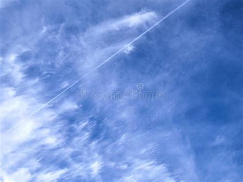 Dark Blue Sky With Clean White Clouds Perfect For Website Banners And