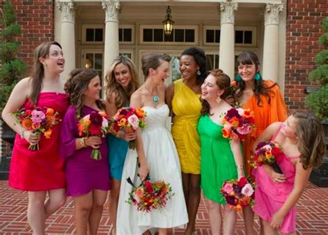 Rainbow Colors Bridesmaid Dresses ALSTROEMERIA