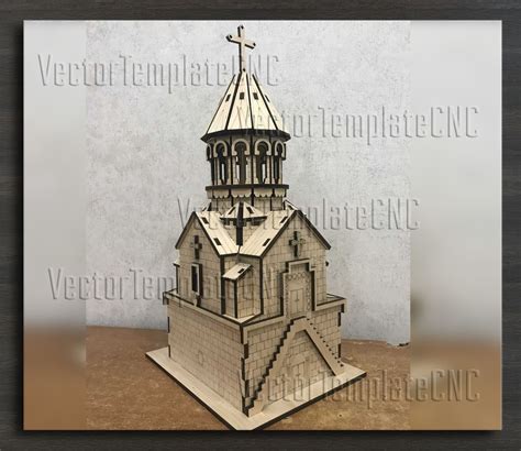 Church from plywood, Noravank, Church, 3Dmodel Church, Vector projects, church svg, church model ...