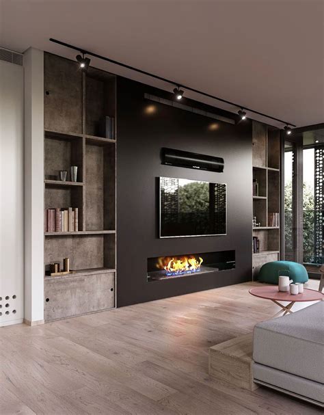 Creative and modern tv wall mount ideas for your room. Amazing fire place ideas for our loft | Living room tv ...