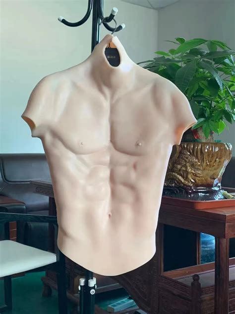Realistic Silicone Fake Muscle Belly Body Suit With Brawny Arms