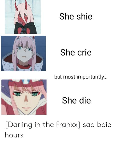 Sad Darling In The Franxx Quotes Sin Saber Nada Del Mundo Exterior Sin