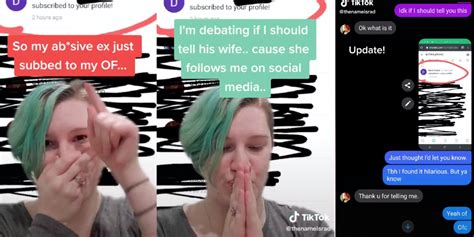 Tiktoker Says ‘abusive Ex Subscribed To Her Onlyfans—so She Told His Wife Laptrinhx News