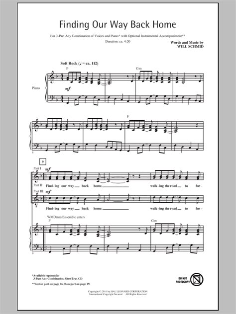 Conor maynard in the us version capo on the 3rd fret. Finding Our Way Back Home | Sheet Music Direct