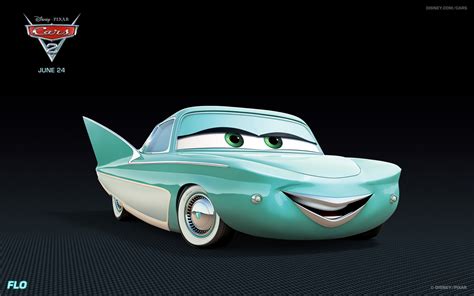 Flo From Disneys Cars 2 Hd Desktop Wallpaper