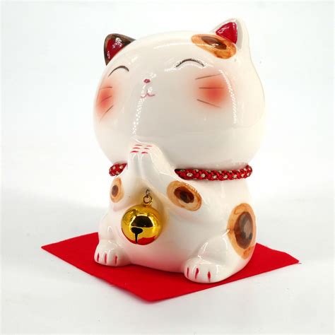 Gato Con Cascabel Alcancía Japonesa Manekineko Neko Sori No Kane