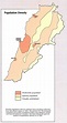 Lebanon Population Density Map - Lebanon • mappery