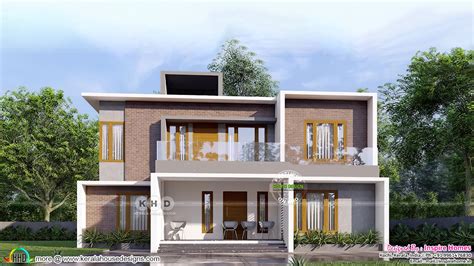 2250 Square Feet 4 Bedroom Flat Roof Contemporary House Kerala Home