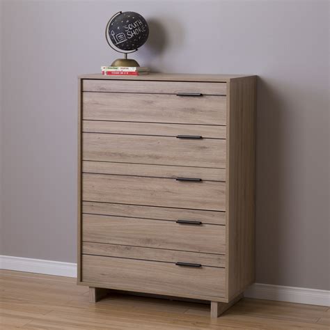 South Shore Fynn 5 Drawer Chest Rustic Chest South Shore Furniture