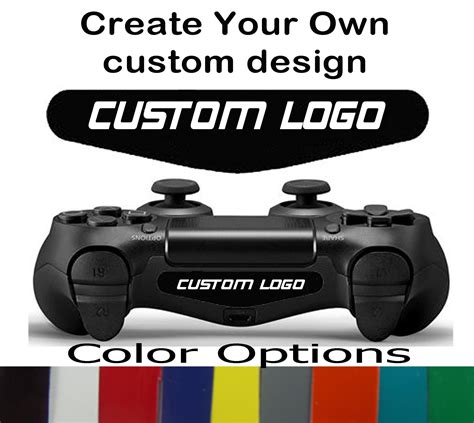 Playstation 4 Ps4 Controller Custom Logo Design Light Bar Etsy