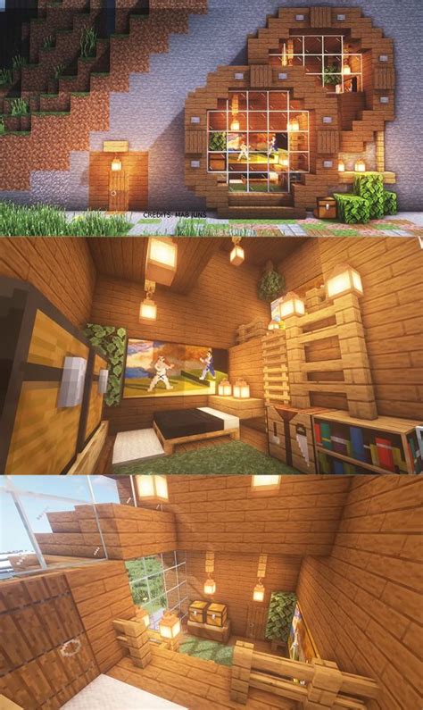 Mountain House | Minecraft house plans, Easy minecraft houses
