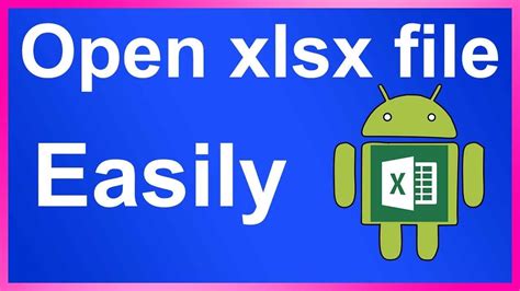 How To Open Xlsx File In Android Phone Youtube