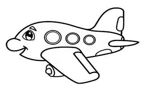 Airplane Coloring Page for Preschool and Kindergarten - Preschool and