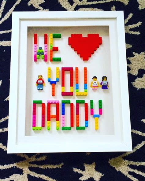 Maybe you would like to learn more about one of these? Personalised Lego Gift for Dad or Mum handmade lego art in ...