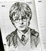 Harry Potter drawing i did on my planner. | Harry potter sketch, Harry ...