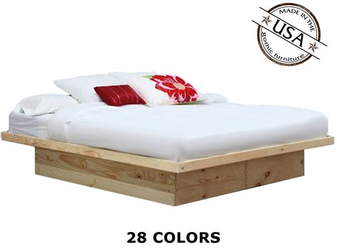 King Platform Bed Pine Wood Gothic Furniture