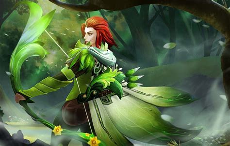 Windranger Grass Girl Dota Greens Defense Of The Dota Green