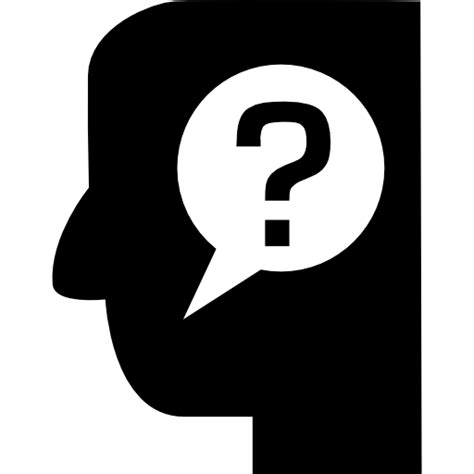 Speech Bubble With Question Mark In Man Head Icon