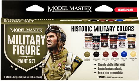 Testors Model Master Theme Paint Set 6 Pkg Military Figure Colors