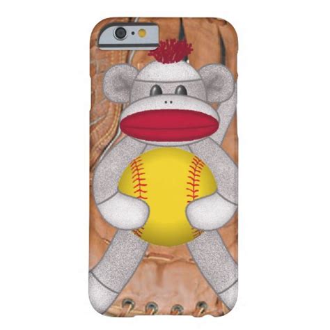 Softball Sock Monkey Iphone Or Smart Phone Case Iphone 6 Case