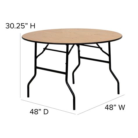 Flash Furniture Yt Wrft48 Tbl Gg Round Wood Folding Banquet Table With