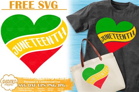 Juneteenth Heart Free SVG | Black History SVG for Kids | DIDIKO designs