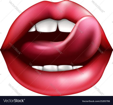 Licking Sexy Red Lips Royalty Free Vector Image