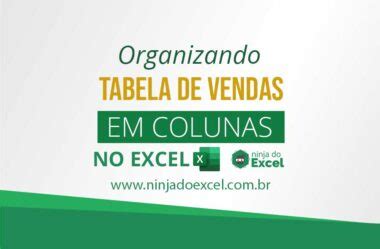 Organizar Tabelas De Vendas Em Colunas No Excel Ninja Do Excel