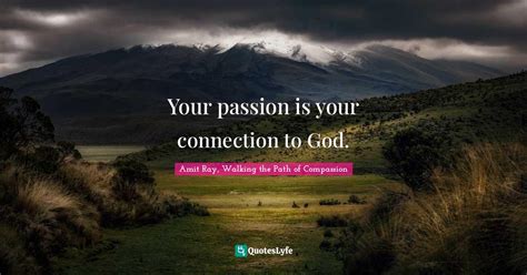 Your Passion Is Your Connection To God Quote By Amit Ray Walking The Path Of Compassion
