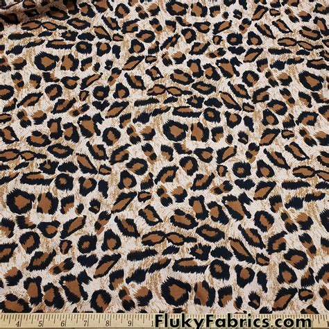 Leopard Animal Print 60 Wide Cotton Woven Fabric By The Yard