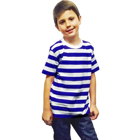 Kids Striped T Shirt Blue And White Age 13 14 Wkdni Cst0793 Luvyababes