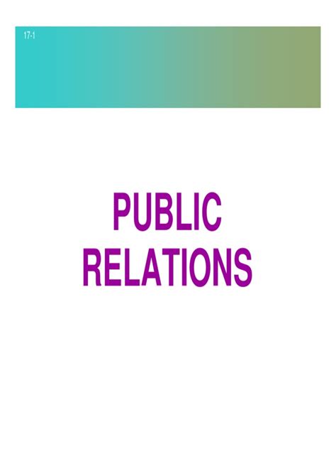 An Introduction To Public Relations Defining Public Relations