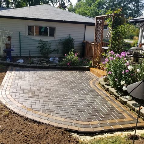 Small Paver Patio Installation Rlandscaping