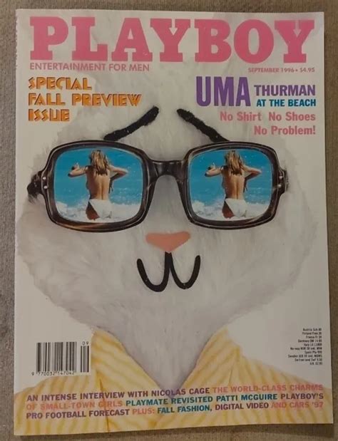 Playboy Magazine September Uma Thurman Small Time Girls