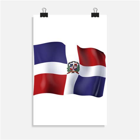 Póster Bandera De Republica Dominicana Latostadora