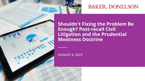 Post Recall Civil Litigation And The Prudential Mootness Doctrine