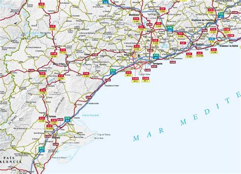 Mapa De La Costa Dorada Mapa Del Delta Del Ebro