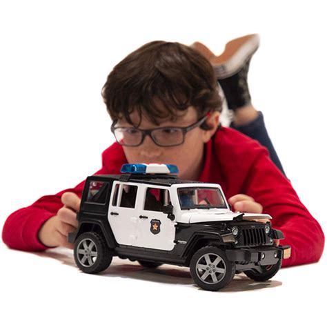 Bruder Jeep Rubicon Police Car With Policeman Jr Toy Company