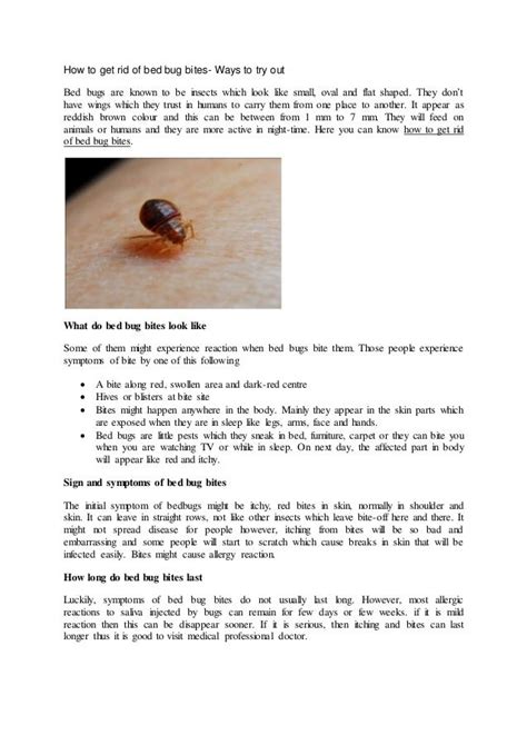 How To Get Rid Of Bed Bug Bites