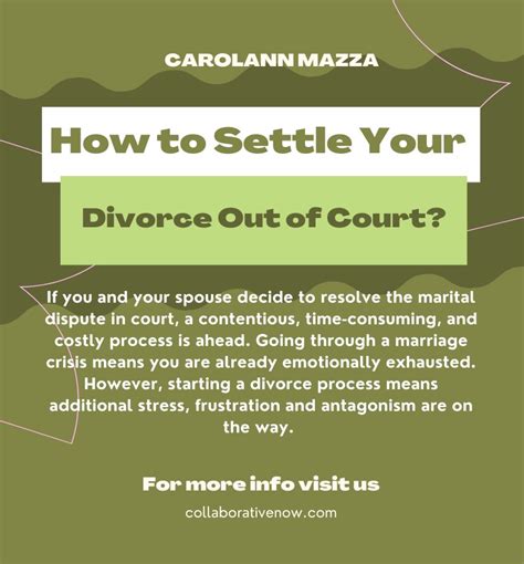 How To Settle Your Divorce Out Of Court Lawsuit