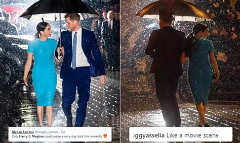 Harry And Meghan Umbrella Prince Harry And Meghan Markle Share