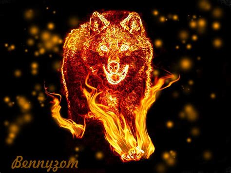 Anime Fire Wolves Fire Wolf Wallpaper Hd Fire Art Wolf Wallpaper Wolf Art