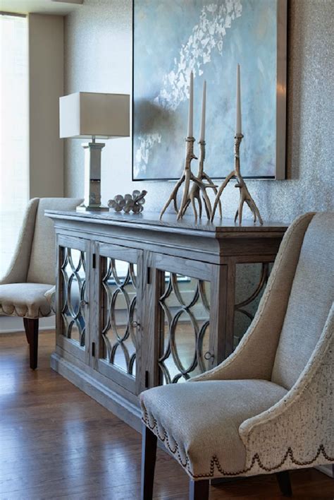 The idea of a console table comes from the classical architecture. Mirrored Buffet - Transitional - entrance/foyer - Buckingham Interiors