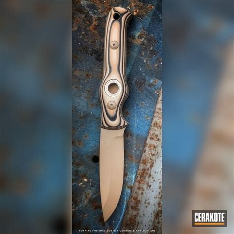 Fixed Blade Knife Cerakoted In E 170 Coyote M17 By Web User Cerakote