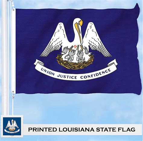 G128 Louisiana State Flag 3x5 Ft Printed Brass Grommets 150d Quality