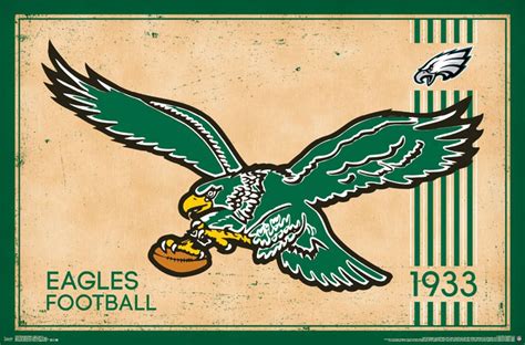 Philadelphia Eagles Retro Logo Athena Posters