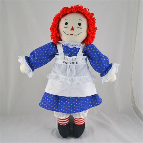 25 Raggedy Ann Personalized With Name Valerie Embroidered On Apron