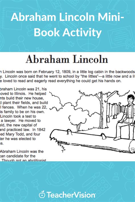 Abraham Lincoln Biography And Mini Book Printable K 3rd Grade
