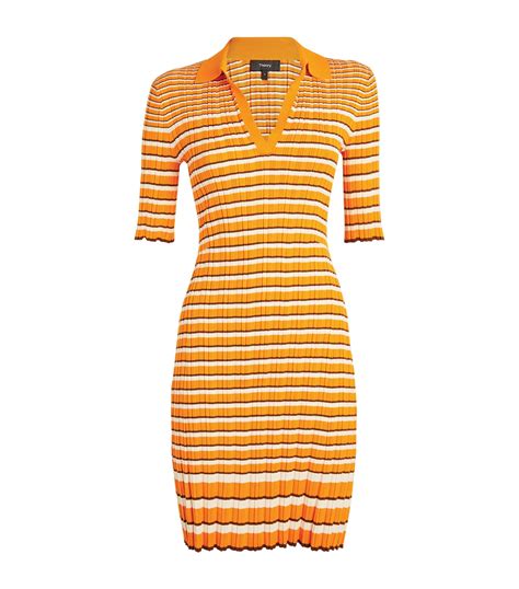 Theory Multi Striped Collared Dress Harrods Uk